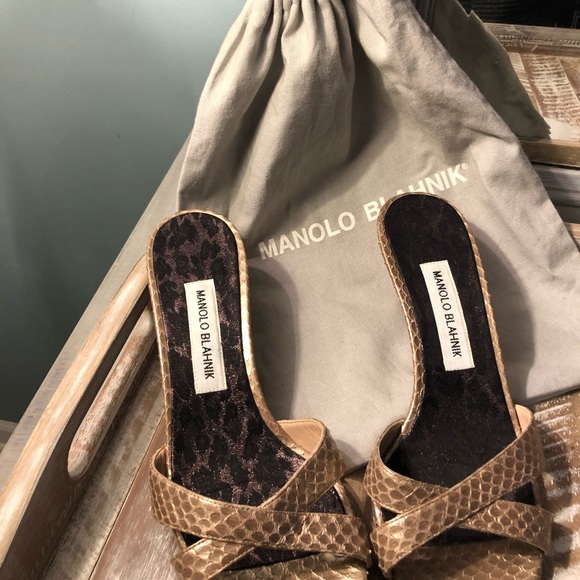 MANOLO  BLAHNIK  ...... slip on sandals - Picture 7 of 8